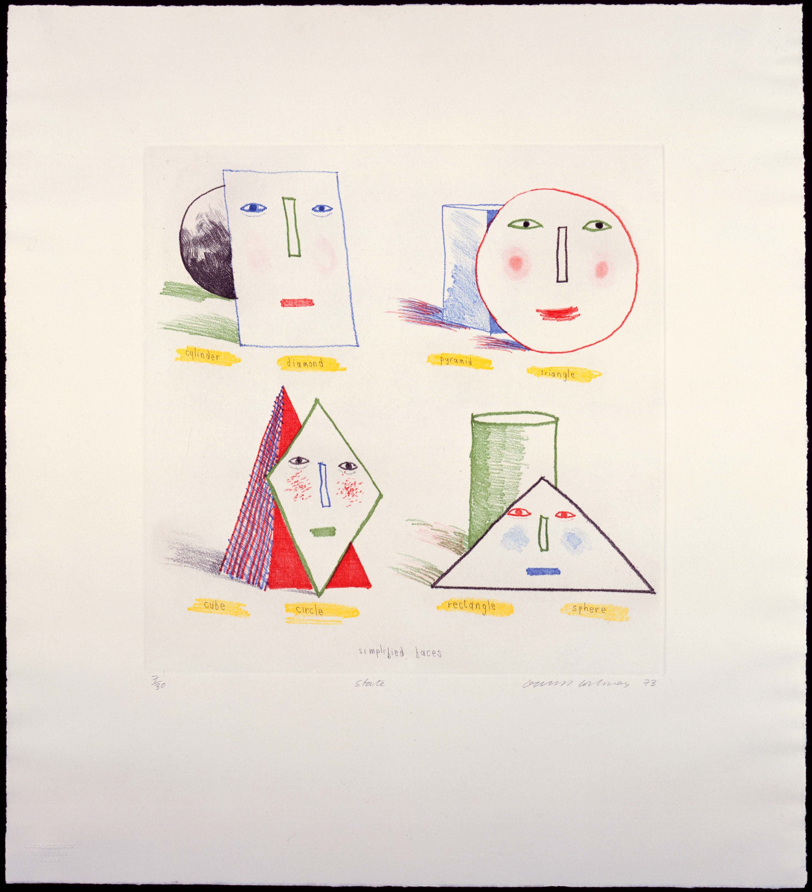 Simplified Faces I (1973)